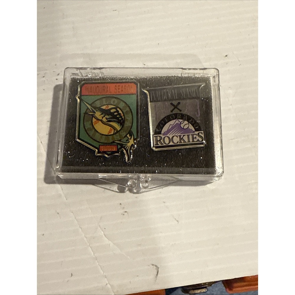 1993 MLB Inaugural Season Florida Marlins & Colorado Rockies Pin Set